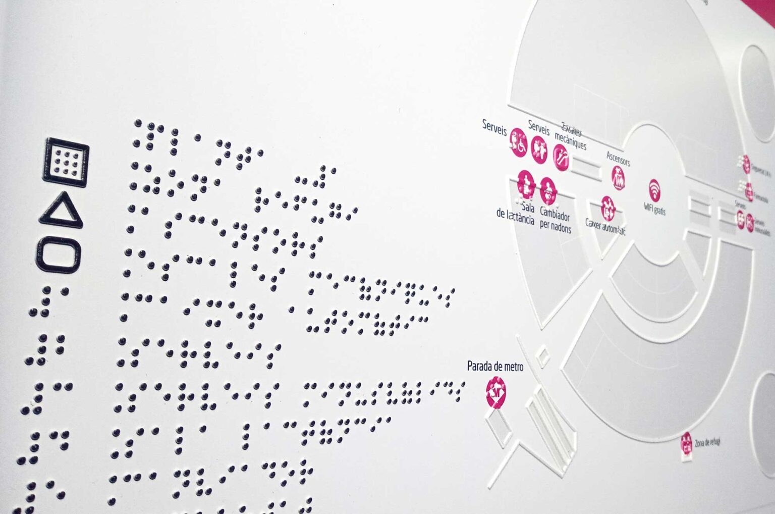señal en braille